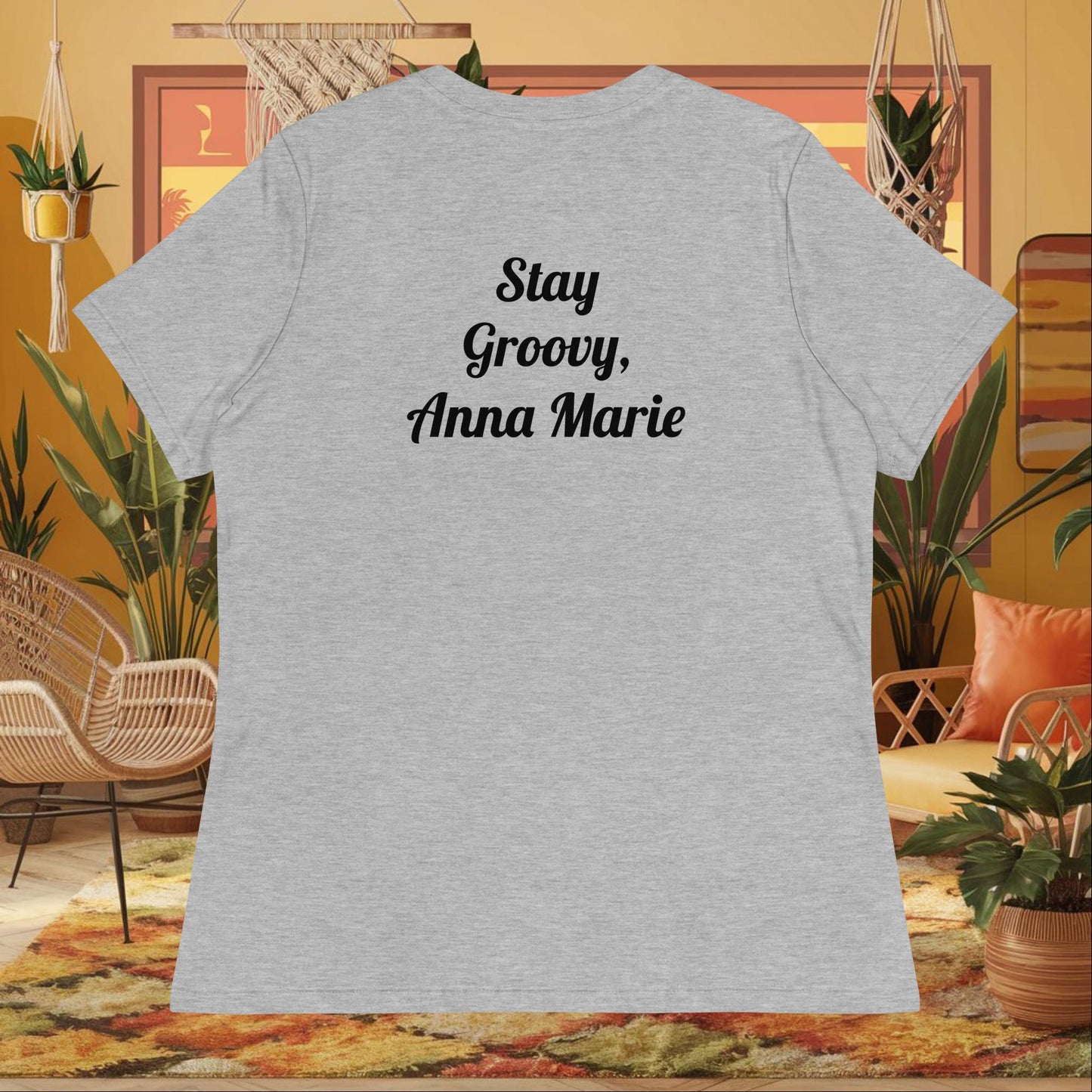 “Good Days Start with a Deep Breath” women’s relaxed fit tee with anxiety relief wellness quote