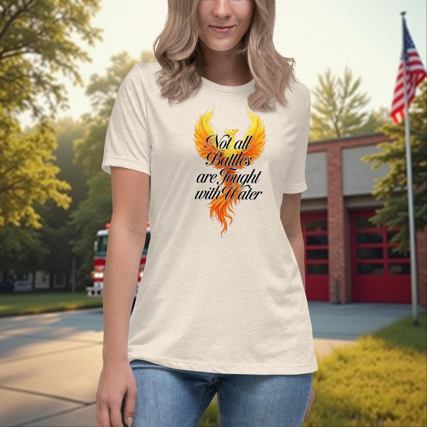 Not All Battles Are Visible firefighter PTSD support shirt for women, invisible battle awareness tee