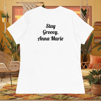 “Good Days Start with a Deep Breath” women’s relaxed fit tee with anxiety relief wellness quote