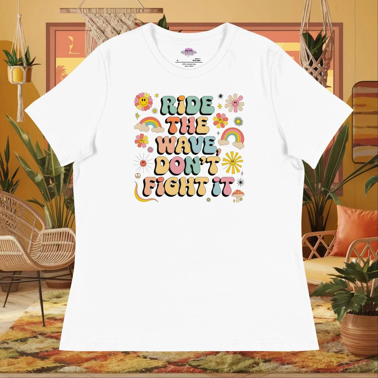 Shop our ride the wave womens relaxed t shirt featuring the Black style option from MySisterIsASurvivor.