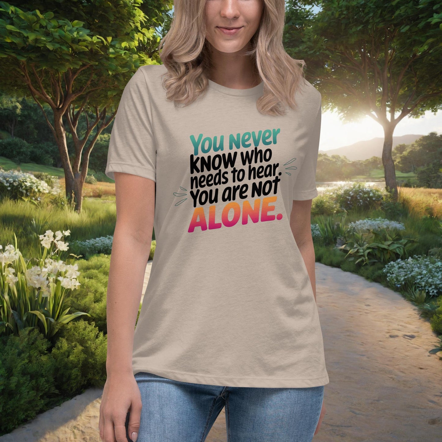 You Never Know Who Needs To Hear Women's Relaxed T-Shirt, Personalized Survivor Support & Mental Health Awareness Shirt - MySisterIsASurvivor