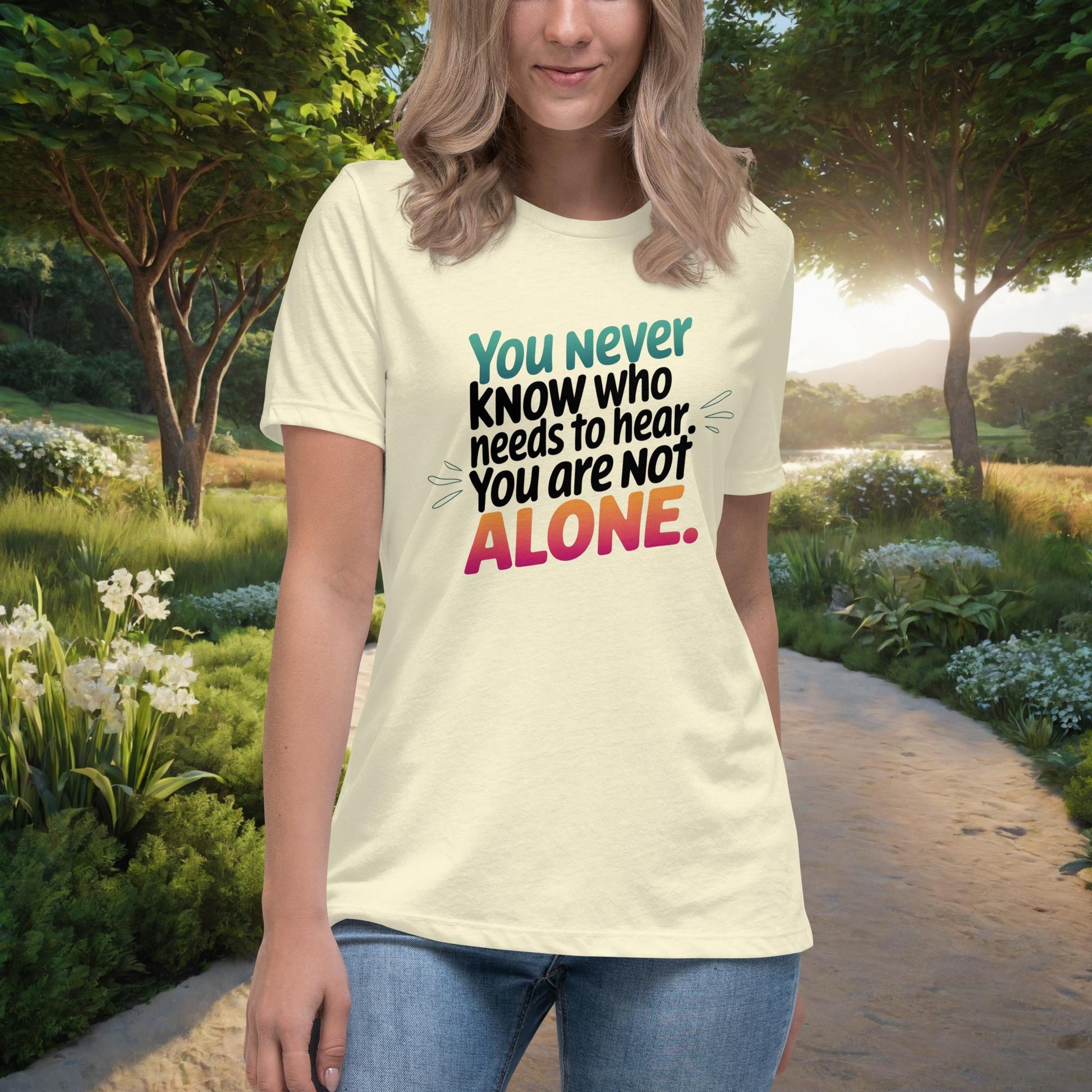 You Never Know Who Needs To Hear Women's Relaxed T-Shirt, Personalized Survivor Support & Mental Health Awareness Shirt - MySisterIsASurvivor
