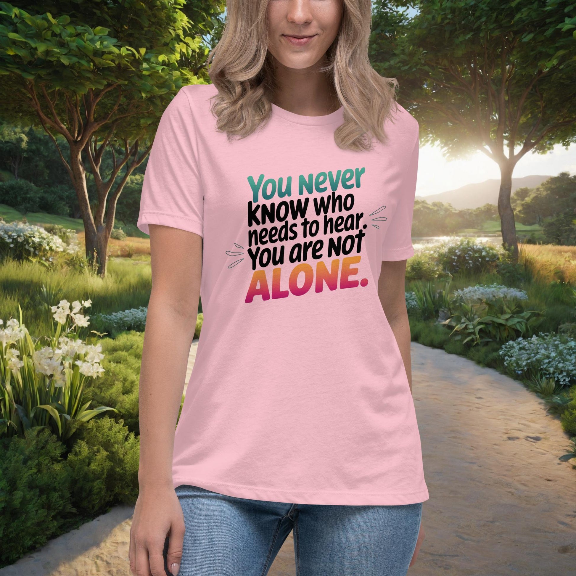 You Never Know Who Needs To Hear Women's Relaxed T-Shirt, Personalized Survivor Support & Mental Health Awareness Shirt - MySisterIsASurvivor