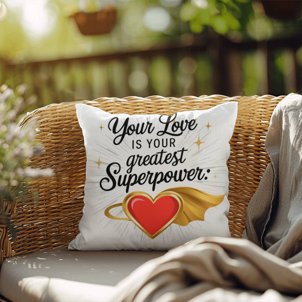 Your Love Is Your Greatest Superpower: Indoor/Outdoor Pillow Self-Care for Relaxation, Mindfulness & Emotional Wellness
