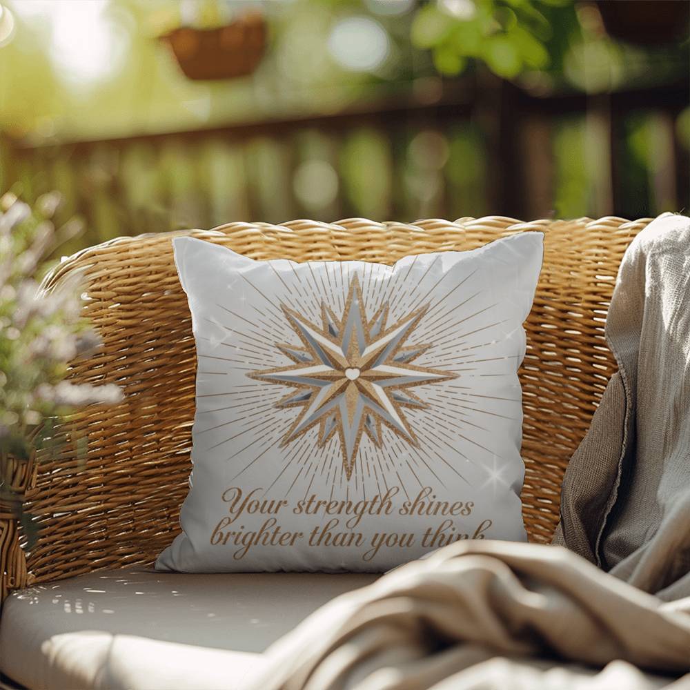 Your Strength Shines Brighter Than You Think: Indoor/Outdoor Pillow Self-Care for Relaxation, Mindfulness & Emotional Wellness